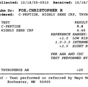 My C-Peptide Test 2005