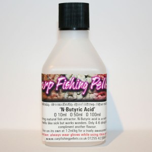 Butyric Acid fishing pellets on Wiki Commons courtesy carpfishingpellets